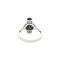 vintage Gold ring with sapphire and diamond 14 kt