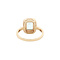 vintage Gold ring with blue topaz and pearl 14 kt