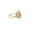 vintage Gold ring with peridot and diamond 14 kt