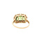 vintage Gouden ring met peridoot en diamant 14 kt