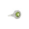 vintage Gold ring with peridot and diamond 14 kt
