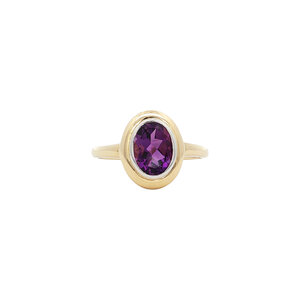 Ring with amethyst 9 kt
