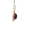 vintage Gold pendant with amethyst, opal and diamond 14 kt