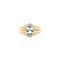 vintage Gold ring with blue topaz 14 kt