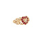 vintage Gold ring with ruby and diamond 14 kt