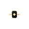 vintage Gouden ring met diamant en onyx 14 kt