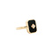 vintage Gouden ring met diamant en onyx 14 kt