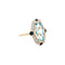 vintage Gouden ring met topaas, saffier en diamant 14 kt