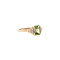 vintage Gouden ring met peridoot en diamant 14 kt