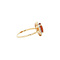vintage Ring met citrien en diamant 9 kt