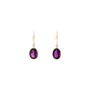 Earrings with amethyst 9 kt