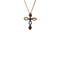 vintage Pendant with amethyst, garnet, peridot, citrine, topaz and diamond 9 kt