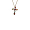 vintage Pendant with amethyst, garnet, peridot, citrine, topaz and diamond 9 kt