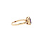 vintage Gouden ring met amethist en diamant 14 kt