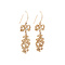 vintage Gold earrings with pearl 14 kt