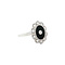 vintage Gouden ring met diamant en onyx 14 kt