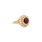 vintage Gold ring with garnet and opal 14 kt