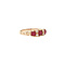 vintage Gold ring with ruby and diamond 14 kt