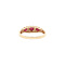 vintage Gold ring with ruby and diamond 14 kt
