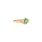 vintage Gold ring with emerald and diamond 14 kt