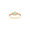 vintage Gouden ring met smaragd en diamant 14 kt