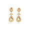 vintage Gold earrings with peridot and pearl 14 kt
