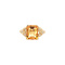 vintage Gold ring with citrine and diamond 14 kt