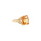 vintage Gold ring with citrine and diamond 14 kt