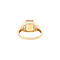 vintage Gouden ring met citrien en diamant 14 kt