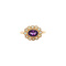 vintage Gold ring with amethyst and opal 14 kt