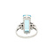 vintage Gold ring with blue topaz and diamond 14 kt