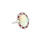 vintage Gold ring with opal, ruby and diamond 14 kt
