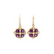 vintage Gold earrings with amethyst and pearl 14 kt