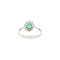 vintage Gouden ring met smaragd en diamant 14 kt