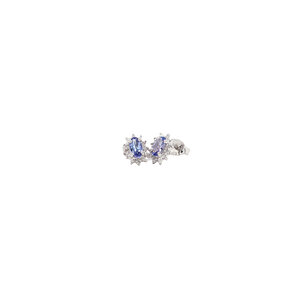 Earrings with tanzanite and diamond 9 kt