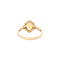 vintage Gouden ring met citrien en parel 14 kt