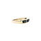 vintage Ring met saffier en diamant 9 kt