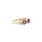 vintage Ring with amethyst and diamond 9 kt