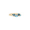 vintage Ring met topaas en diamant 9 kt