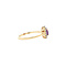 vintage Ring with amethyst and diamond 9 kt