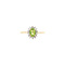 vintage Ring met peridoot en diamant 9 kt