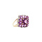 vintage Ring with amethyst and diamond 9 kt