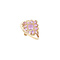 vintage Ring with amethyst and diamond 9 kt
