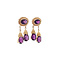 vintage Gold earrings with amethyst 14 kt