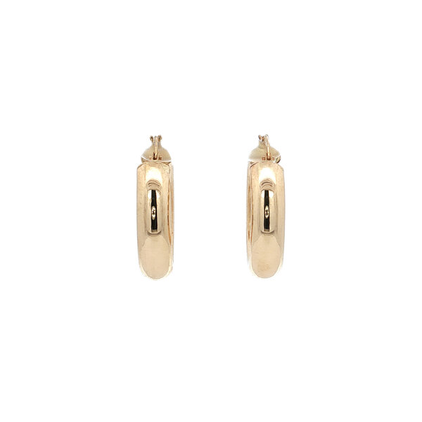 vintage Gladde vintage oorringen 9 kt