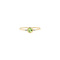 vintage Ring met peridoot en diamant  9 kt