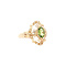 vintage Gold ring with peridot and pearl 14 kt