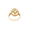 vintage Gold ring with peridot and pearl 14 kt