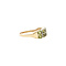 vintage Ring met peridoot en diamant 9 kt