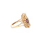 vintage Gold ring with amethyst and opal 14 kt